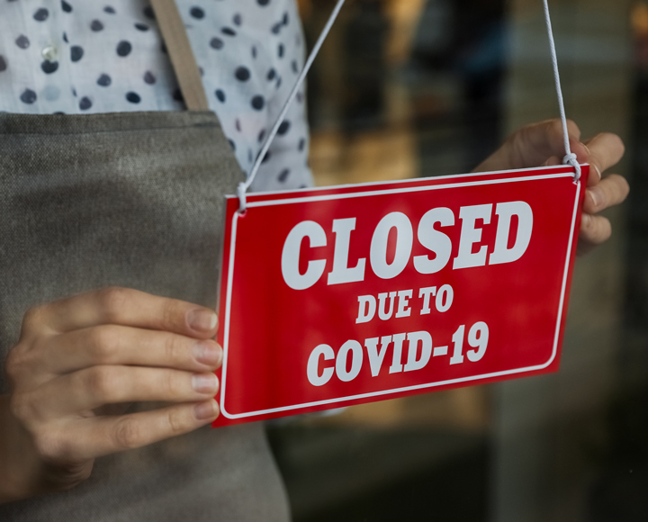 business closed due to COVID