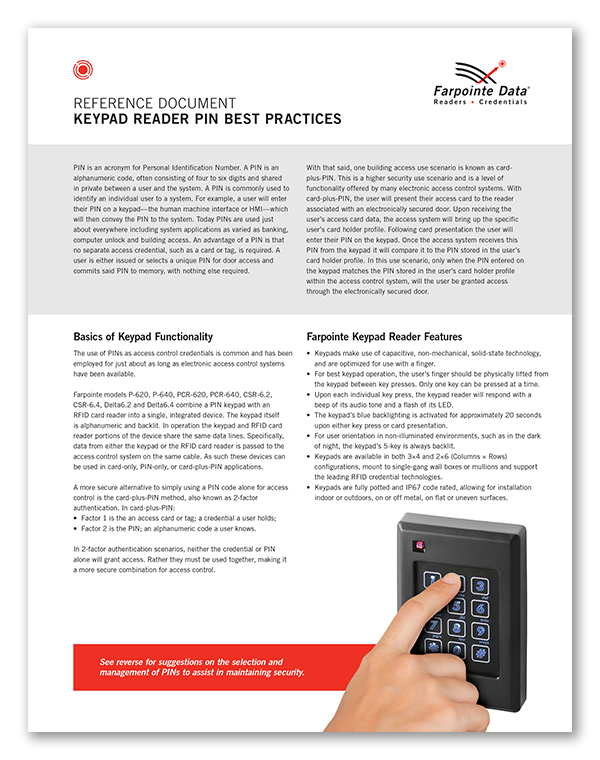 PIN Best Practices Reference Document
