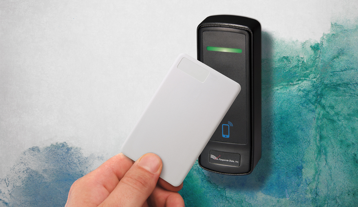 Clamshell card being presented to Conekt reader