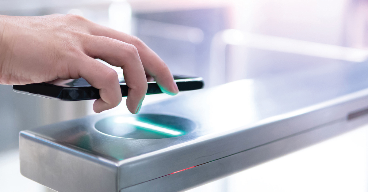 turnstile access control with mobile smartphone